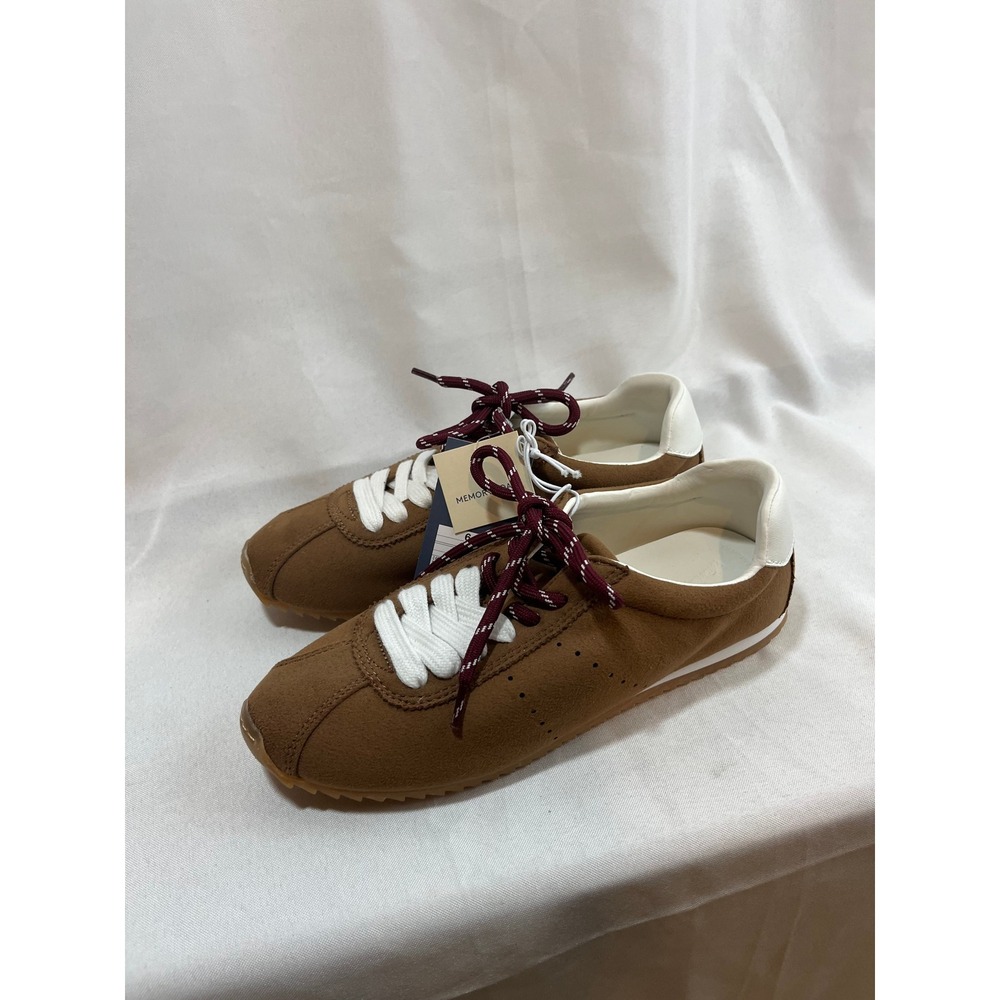 Universal Thread Womens Brown Faux Suede Memory Foam Sneakers Size 6 New